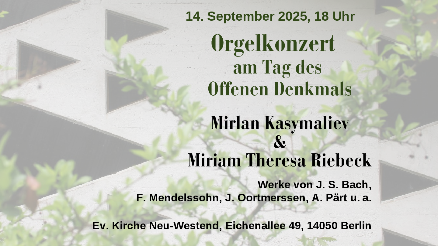 Orgelkonzert am Tag des Offenen Denkmals